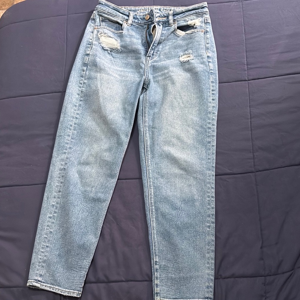 Classic Blue Distressed Women's Jeans